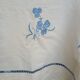 Antique linen/mixed sheet with embroidery