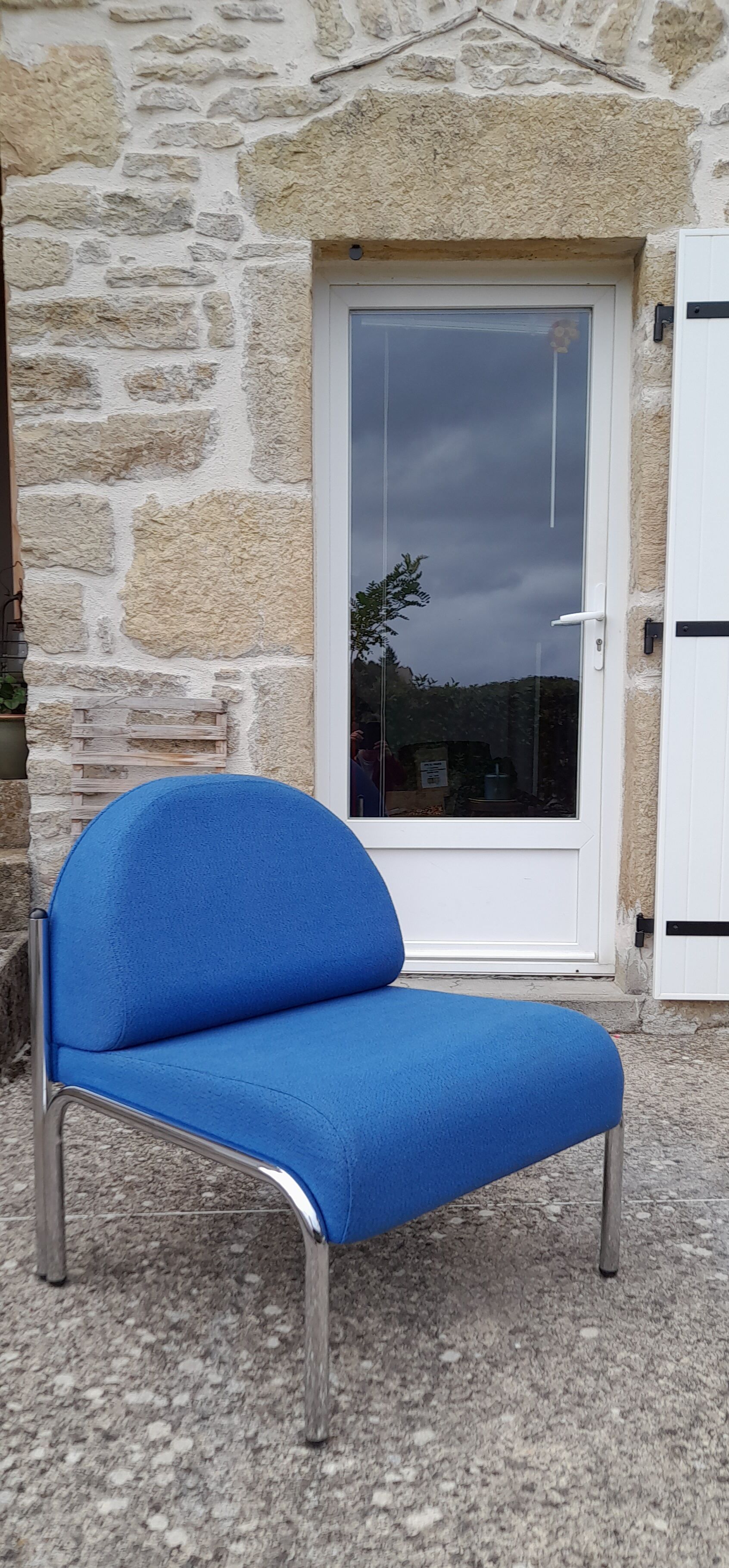 Fauteuil bleu 70s