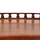 Antique walnut coffee table with decorations, Italy, 19th century.