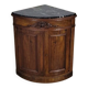 Small corner cabinet with marble, corner sideboard.