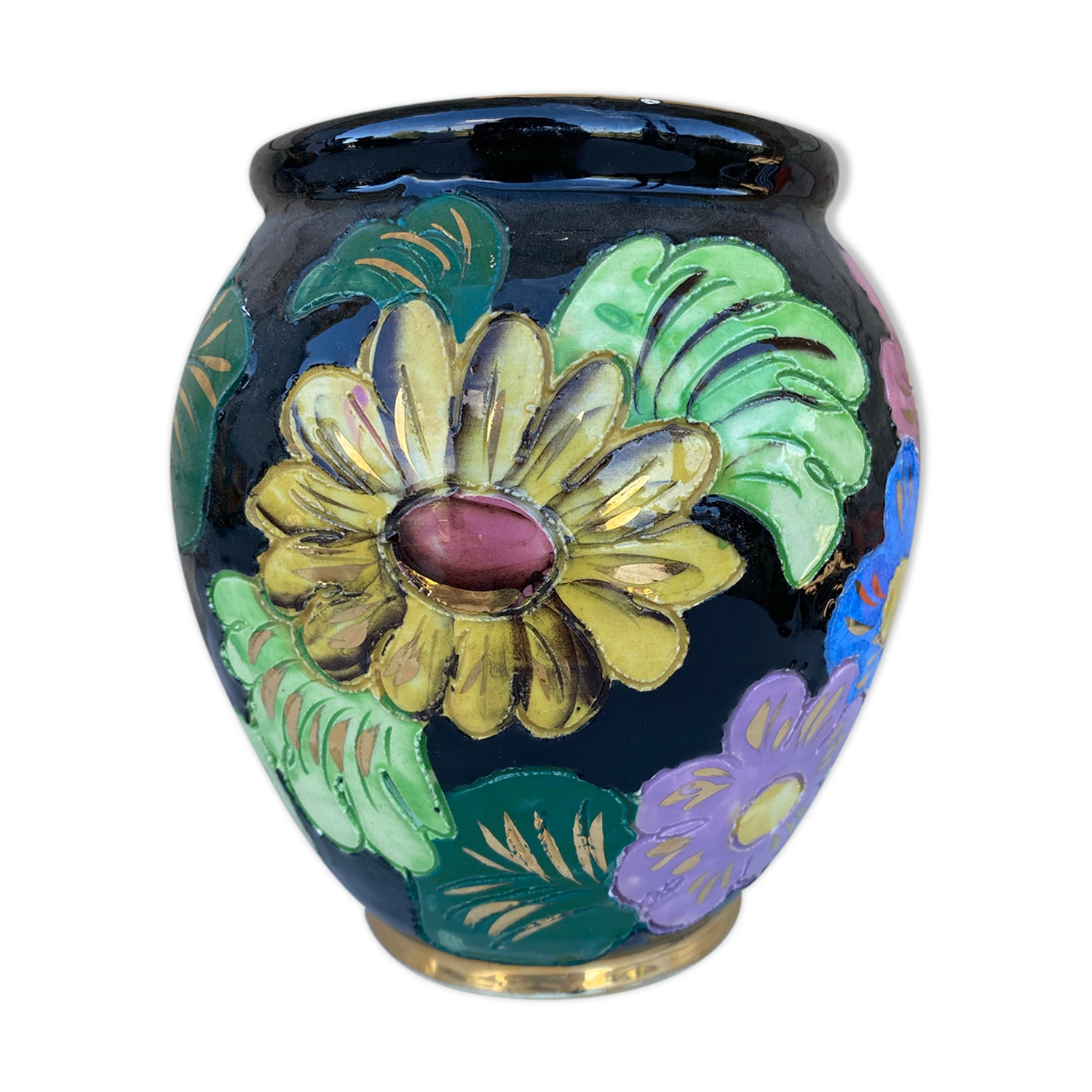 Vintage ceramic vase Vallauris 1960