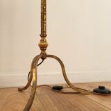 Bronze floor lamp with bamboo effect