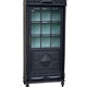 Armoire parisienne vitrée noire et vert grisé 150cm