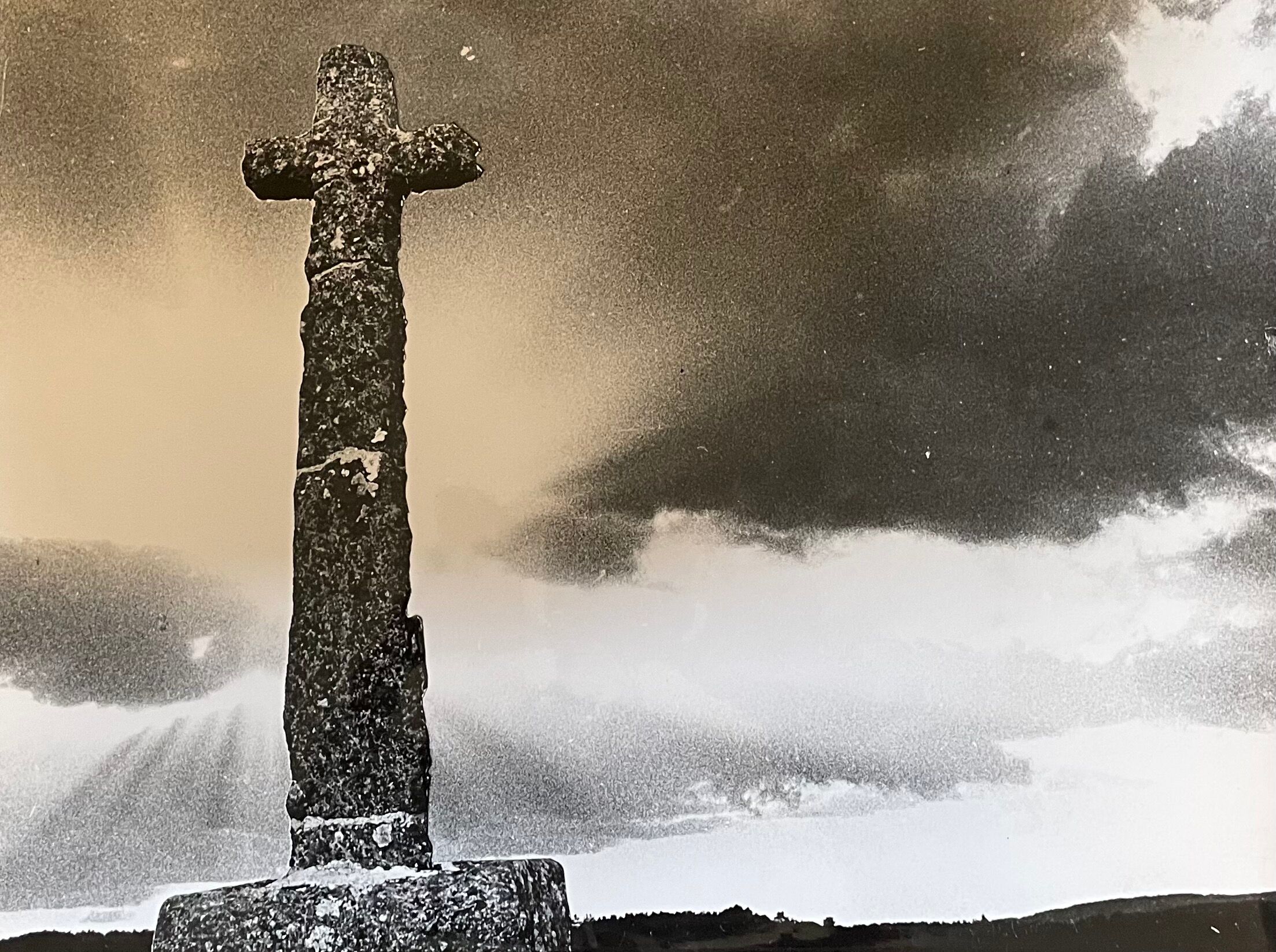 Photograph black and white silver print circa 1970 Calvary