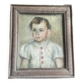 Portrait d’enfant époque 1900 - Pastel