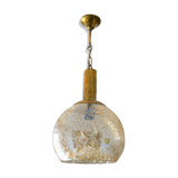 Glass chandelier lamp by Helena Tynell for Glashütte Limburg 1960s