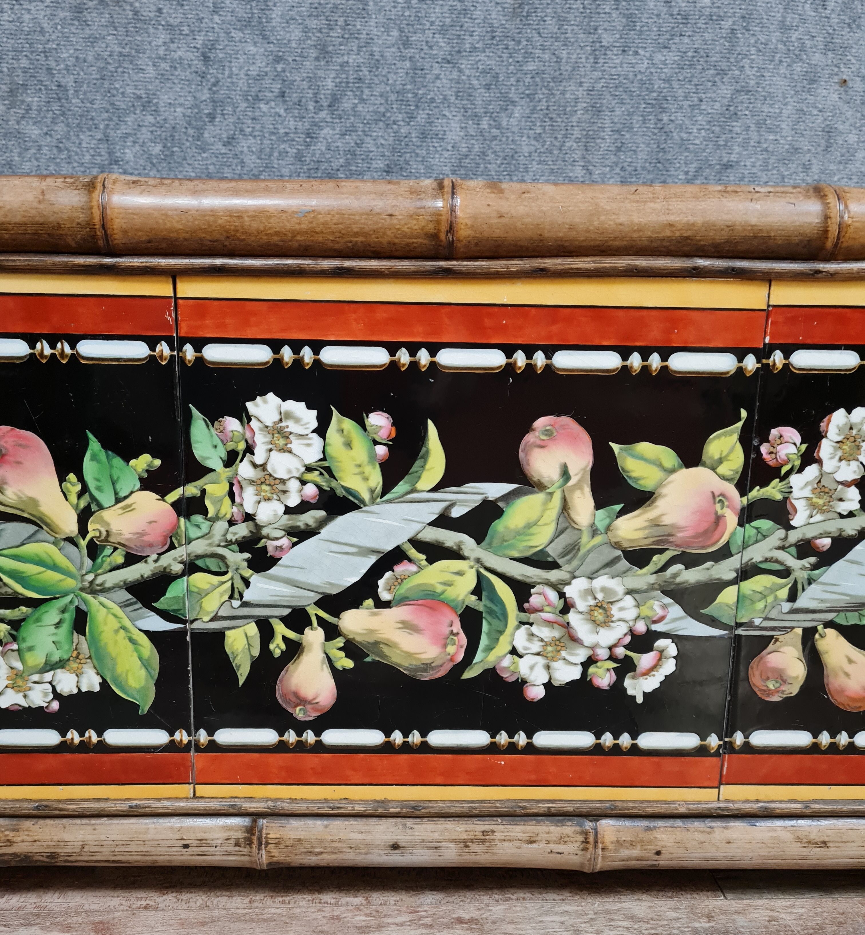 Bamboo planter and earthenware from Mintons China works around 1870
