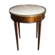 Table bouillotte de style Louis XVI en acajou et dessus marbre 1940