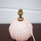 Lampe art déco, lampe à poser, lampe boule opaline rose, lampe de chevet, lampe d'appoint, 40's
