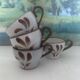 Set of 4 floral decorated bowls