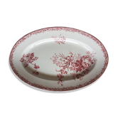 Plat ovale en faïence de Sarreguemine