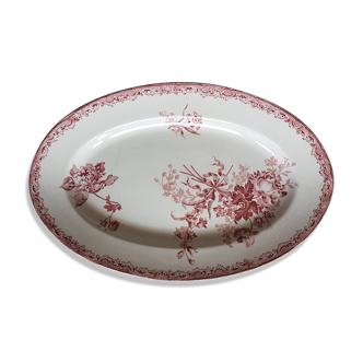 Plat ovale en faïence de Sarreguemine