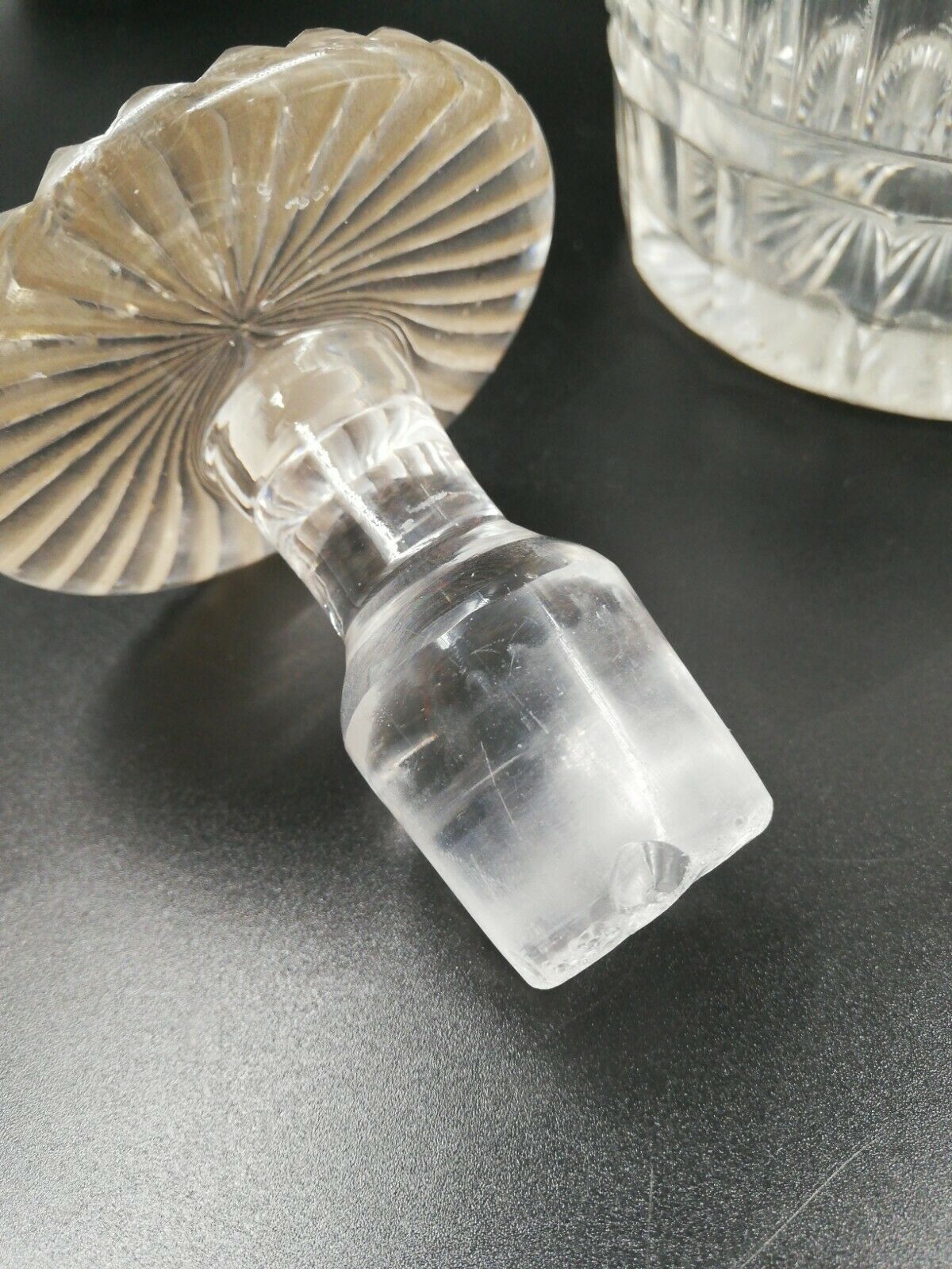 19th-century crystal carafe