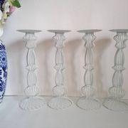 4 contemporary design wire candle holders