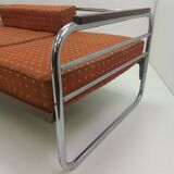 Chrome Bauhaus Robert Slezák 3-seather sofa, 1940s