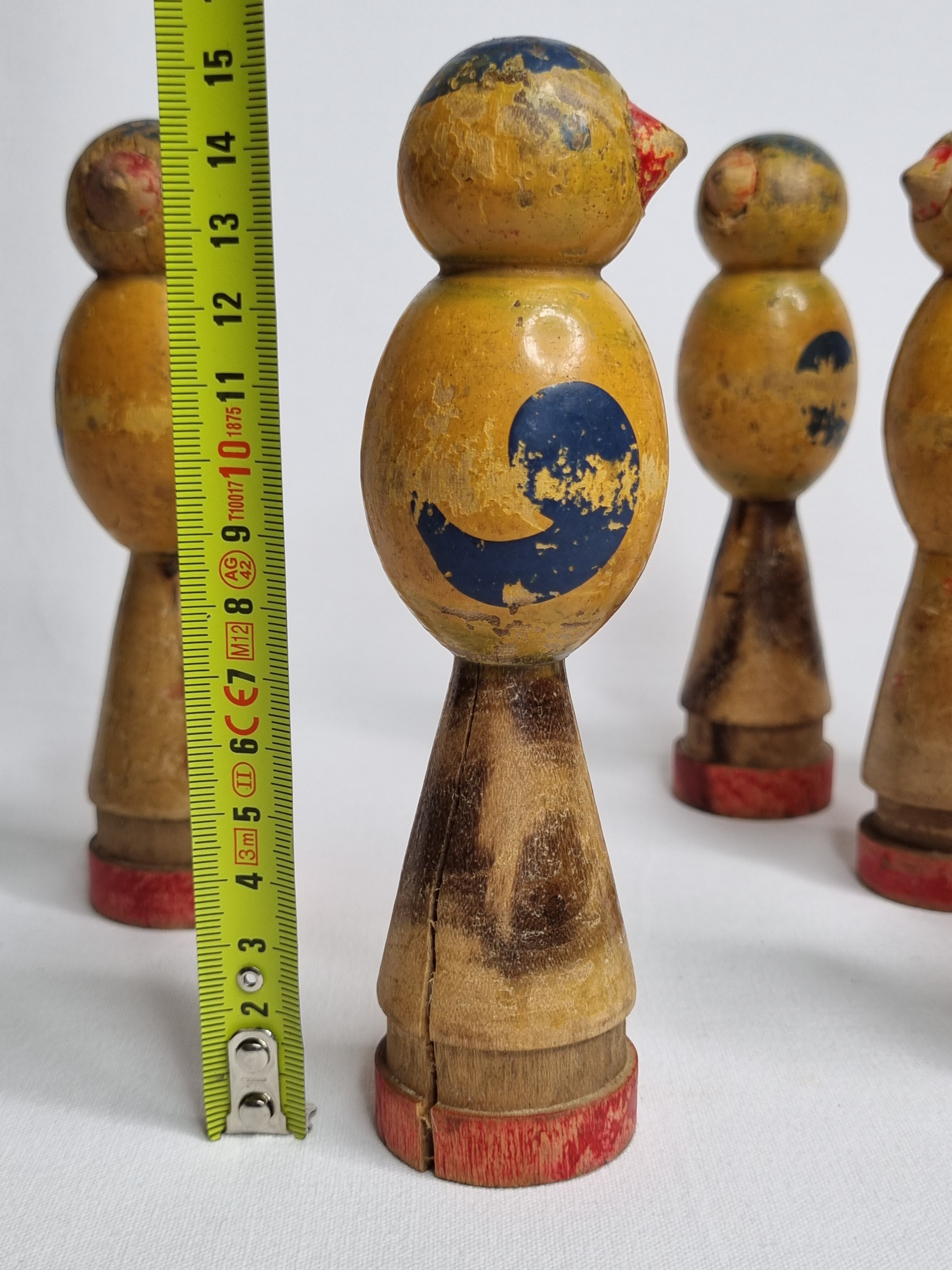 Children's bowling in painted wood