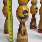 Children's bowling in painted wood