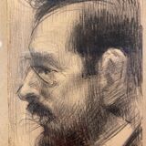 Tableau ancien, portraits , début XX siècle