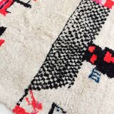 Moroccan Berber carpet Azilal ecru with colorful patterns 305x186cm