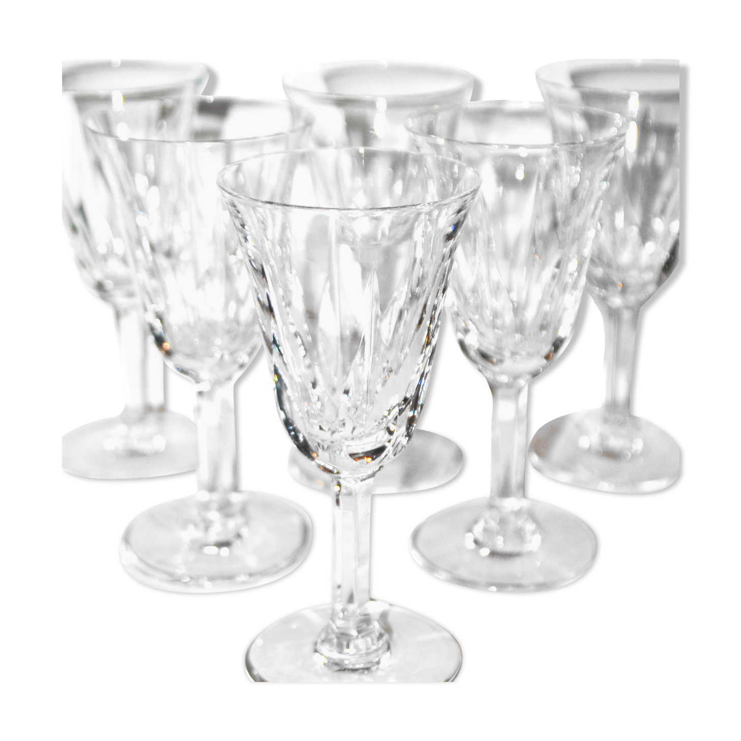 SAINT-LOUIS Series of 6 white wine glasses CERDAGNE 13x6
