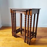 Antique wooden nesting table
