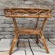 Vintage round side table in rattan – 1960s/70s