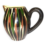 Pichet Saint Clément années 50 - Motif coloré - Vintage et ancien