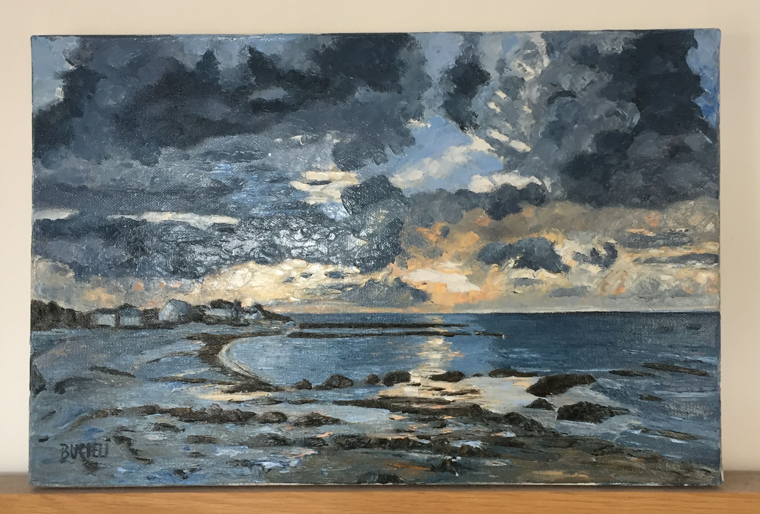 Tableau bord de mer Bretagne Peinture huile sur toile