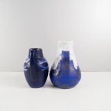 Vases set in blue white