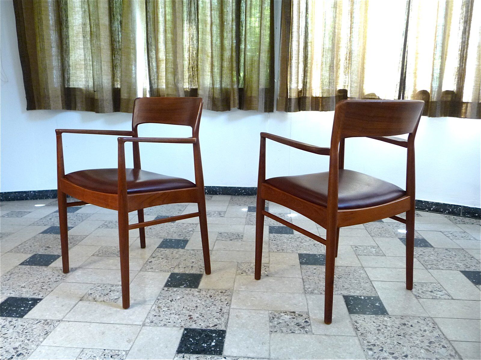 Set of 2 Scandinavian teak armchairs from Korup Stolefabrik, Denmark 1960s