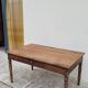 Rustic farm table in solid oak, Louis Philippe legs, 19th century - 1m40