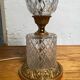 Glass table lamp with brass
