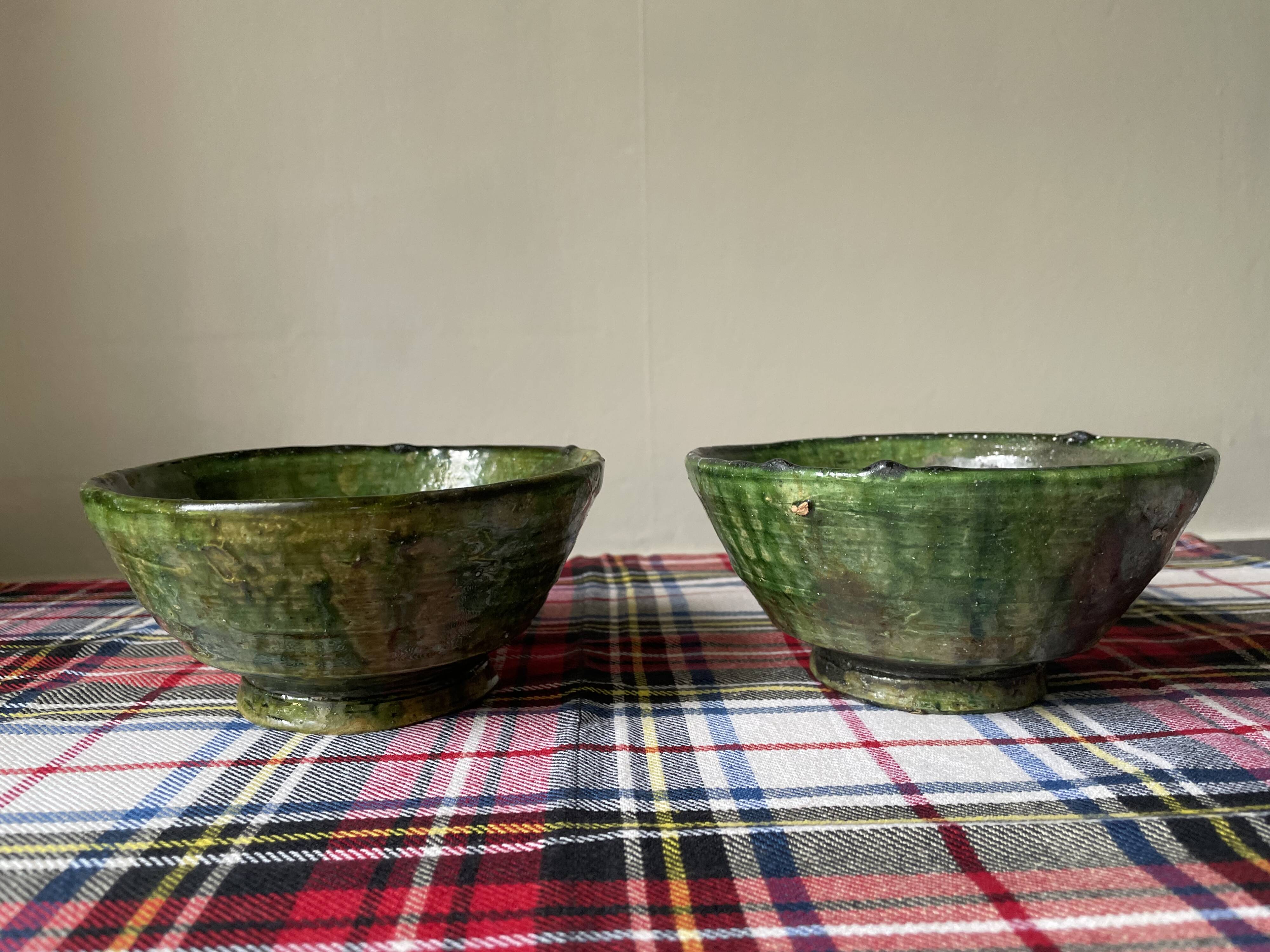 Emerald green Tamegroute bowls D14.5