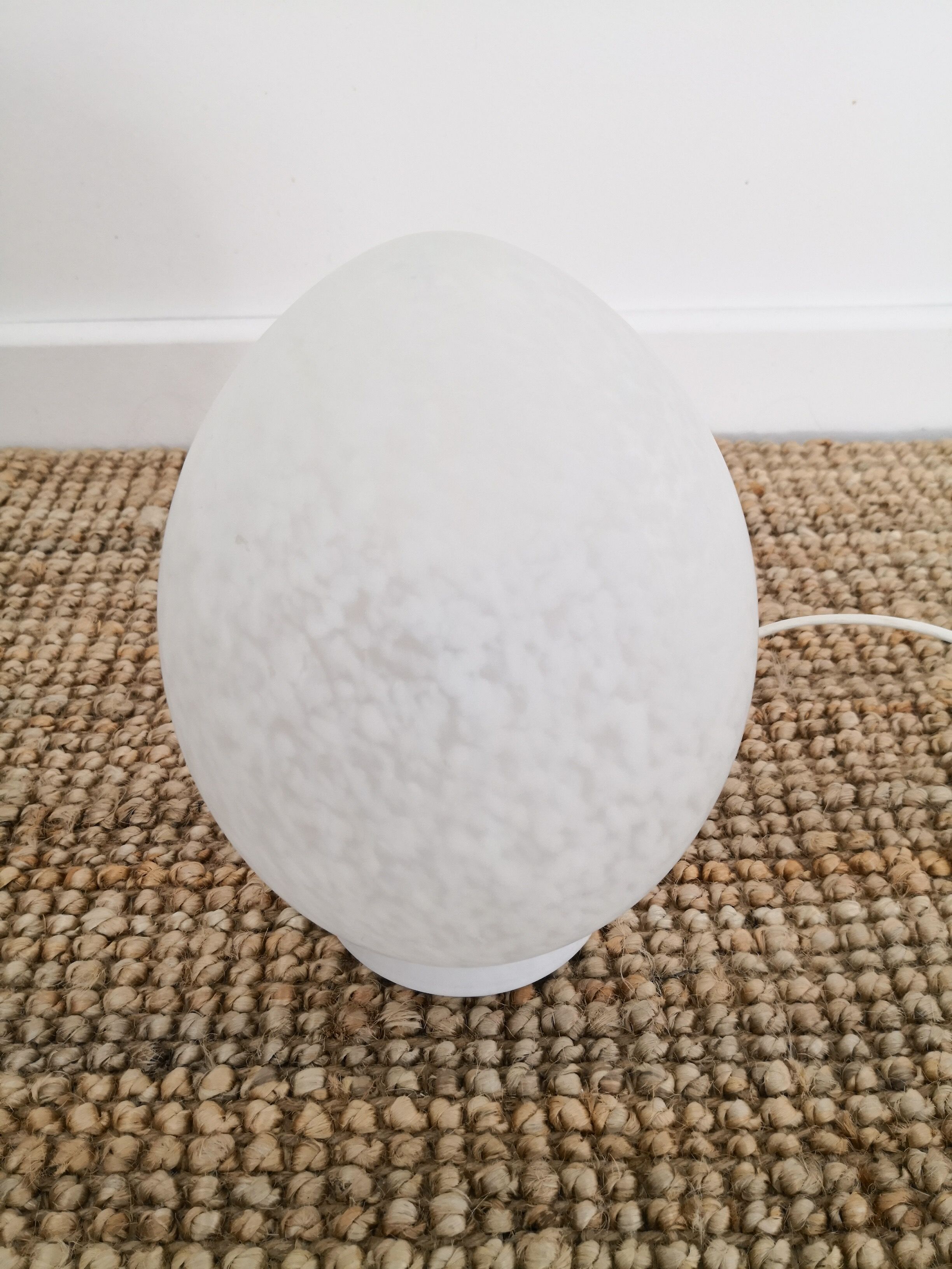 White egg lamp of the 1970