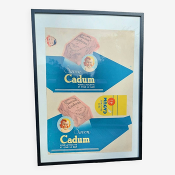 Old cadum advertising cardboard