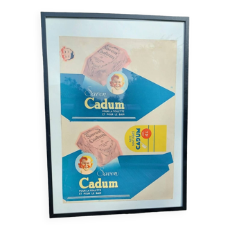 Carton publicitaire cadum ancien