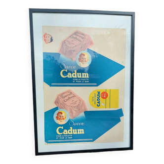 Old cadum advertising cardboard