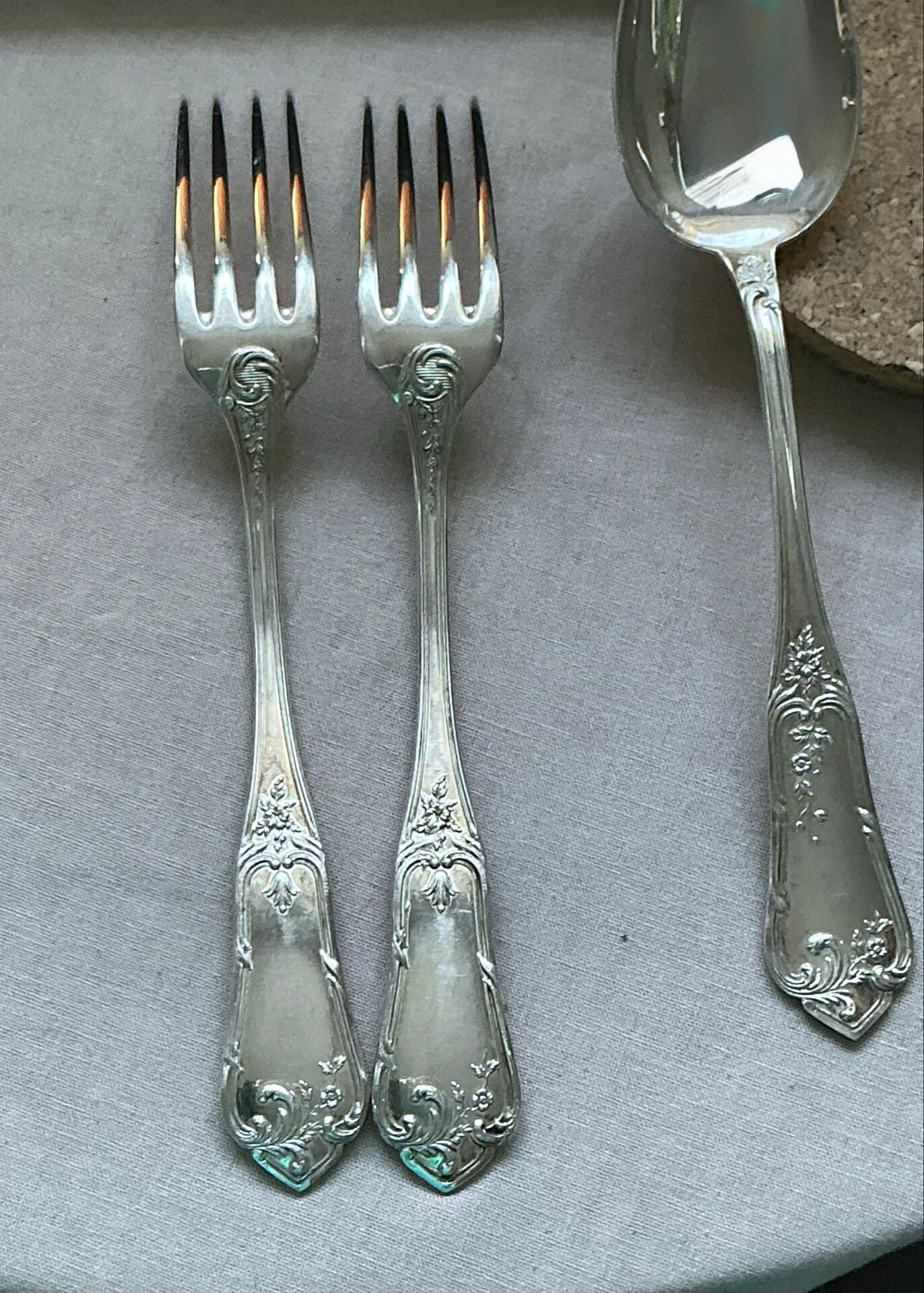 Elegant cutlery set 1900-1910 Boulenger "White 84" 24 place settings