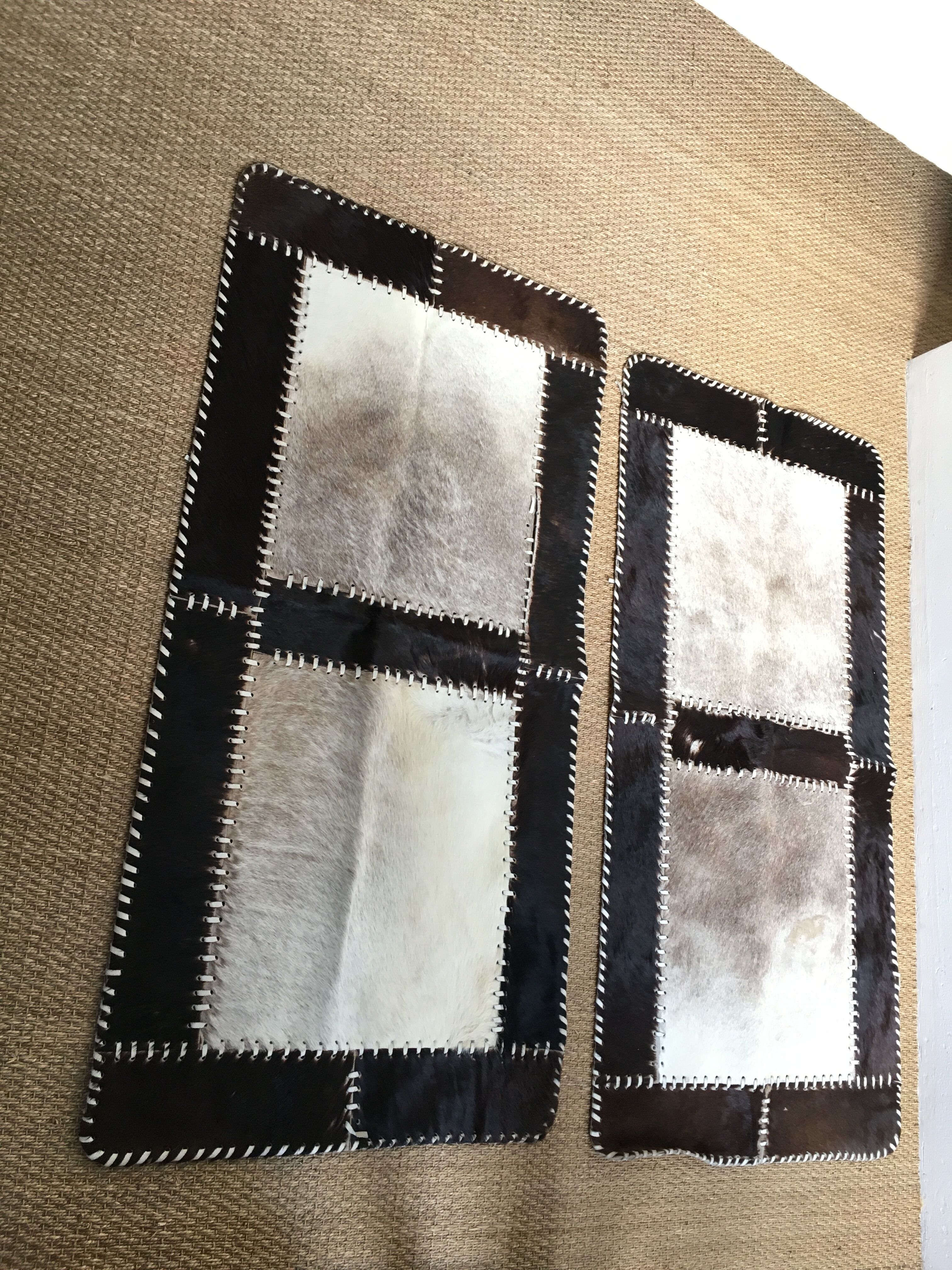 Lot of 2 carpets cow skins 120x60cm