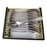 Box of 12 silver-plated teaspoons Shell model