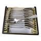 Box of 12 silver-plated teaspoons Shell model