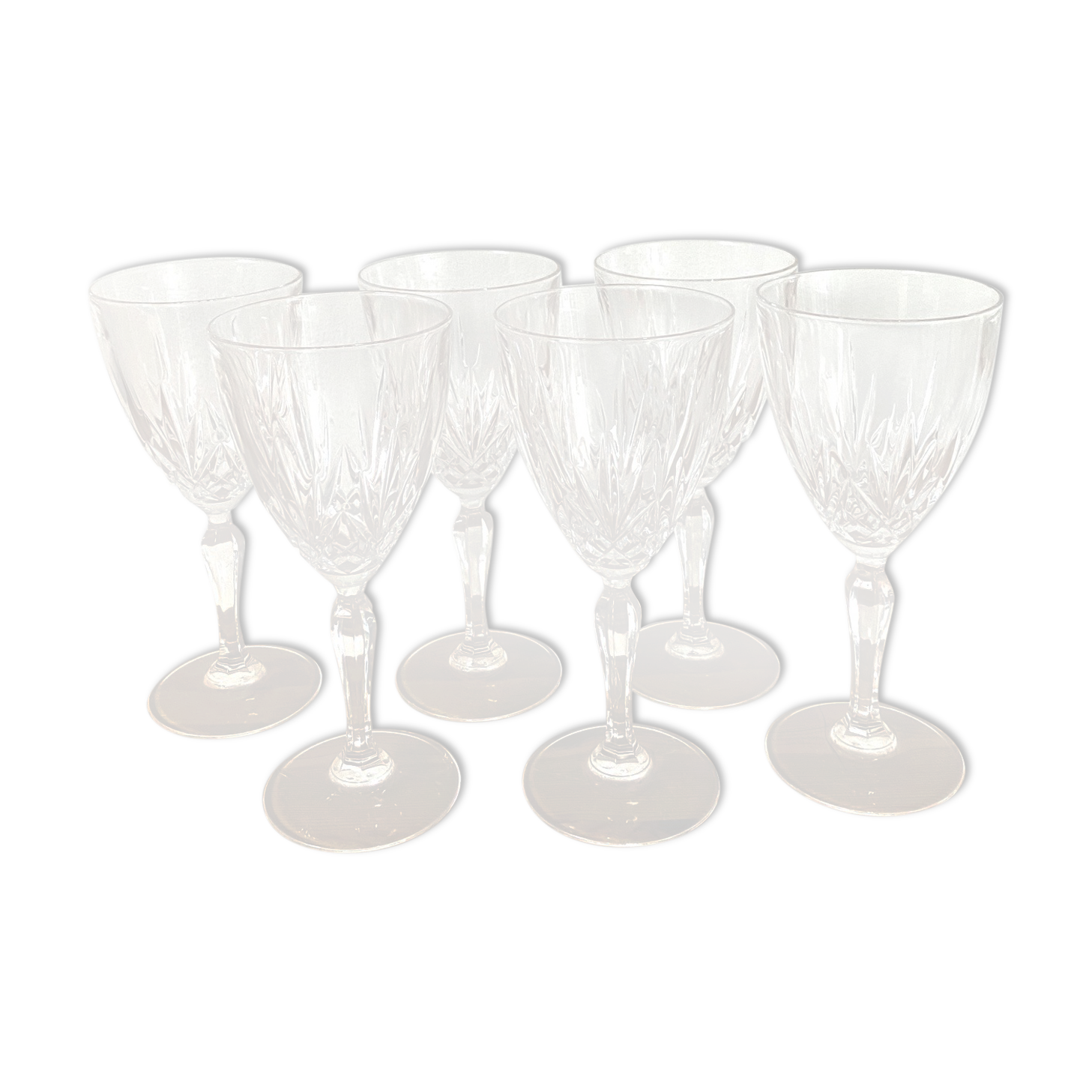 Service of 6 crystal glasses