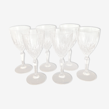 Service of 6 crystal glasses