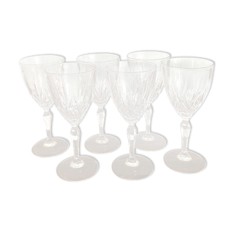 Service of 6 crystal glasses