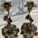 Pair of bronze candle holders from the art nouveau period 1900