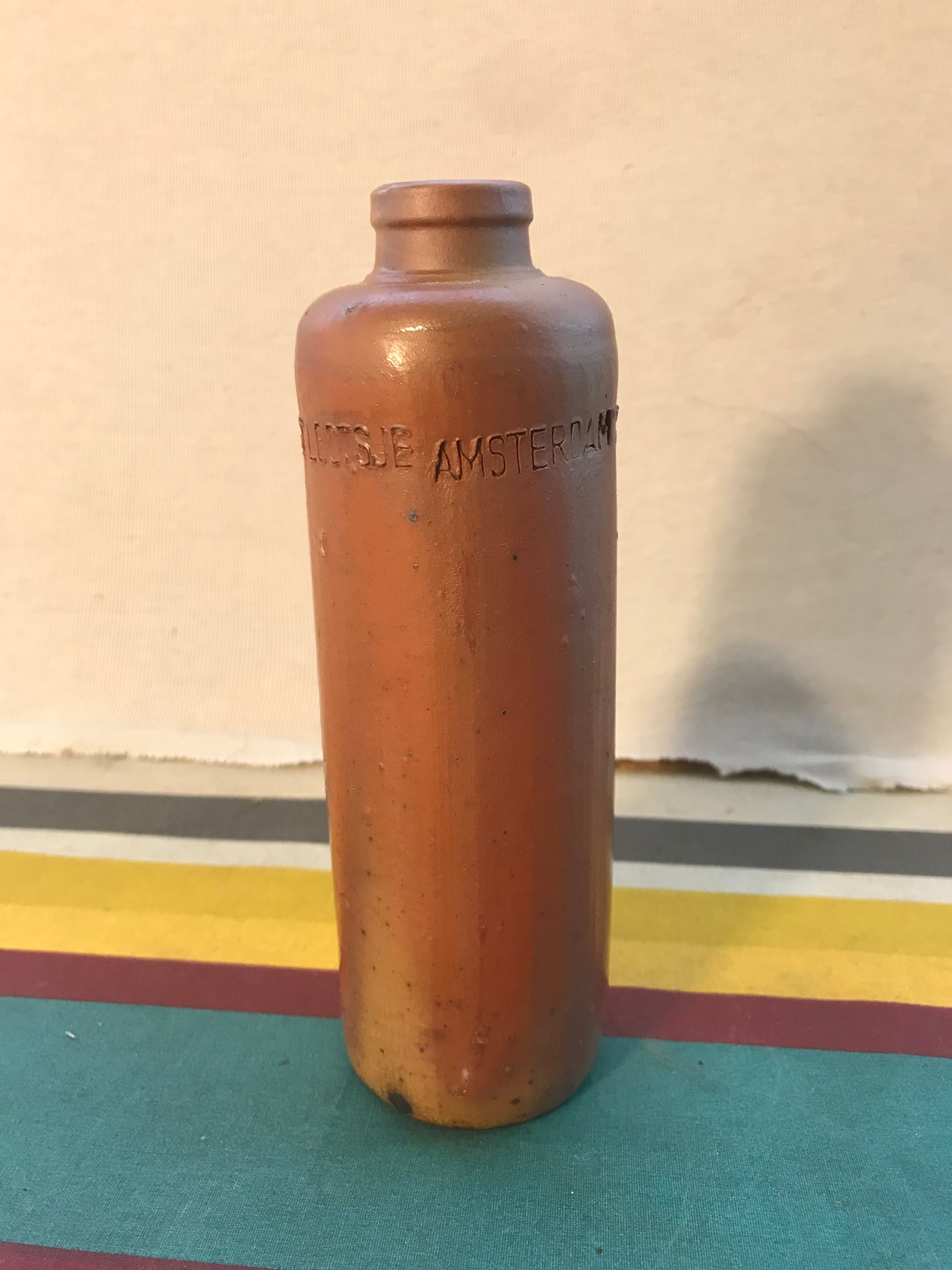 Old Bottle Sandstone Erven Lucas Bols't Lootsje AMSTERDAM 1/4 Vintage Liter