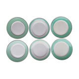Set of mismatched mint green plates