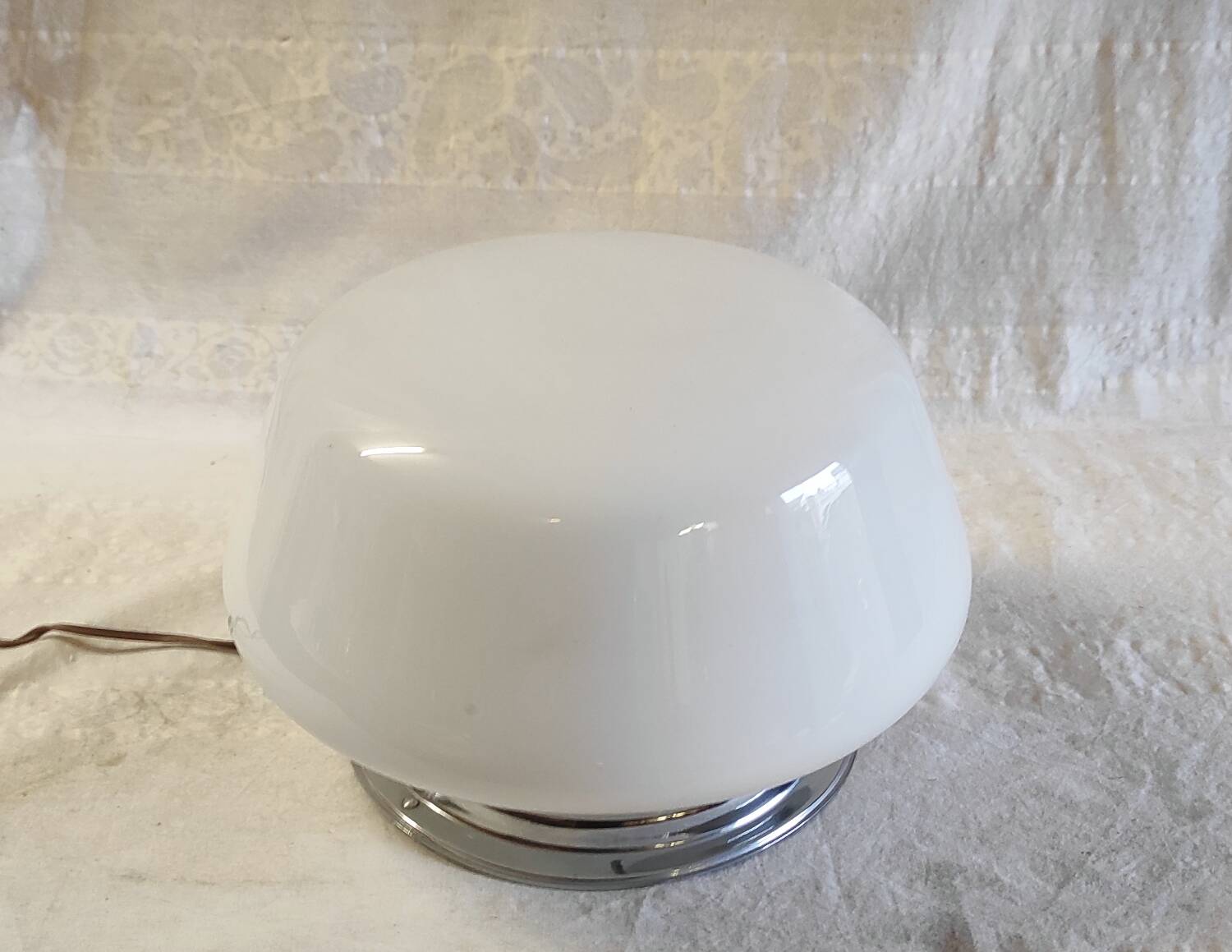 Art Deco ceiling light with opaline globe - mid 20th century