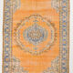 6x9 orange madallion oushak rug, 288x194cm