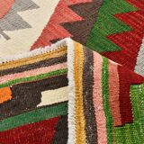 Tapis Kilim tribal tissé à la main 5x7, 155x232Cm